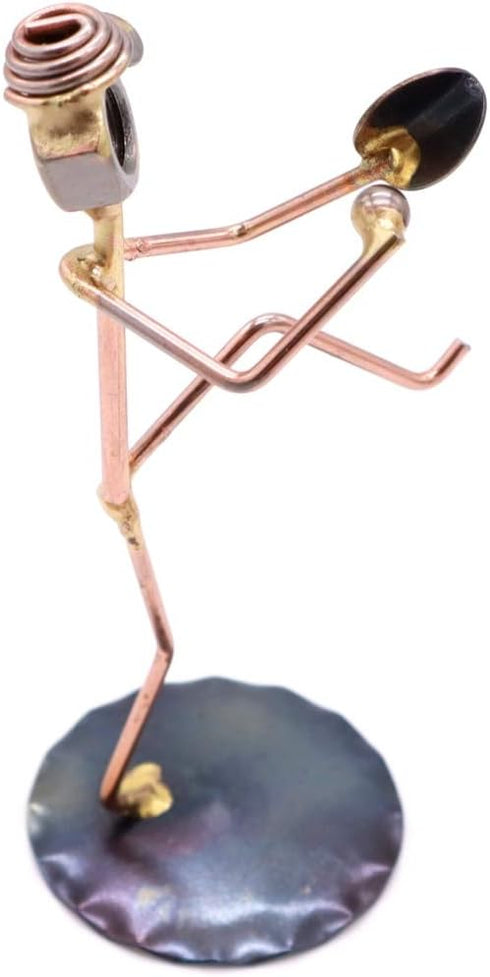 Handmade Metal Art Figurine Baseball Pitcher Collectible, Desk Accessories, Trophy, Office Decor, Boss Gift, Sports.
