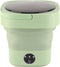 Foldable Portable Washing Machine, Mini Washer 6.5L Large Capacity, Soft Spin Drying, Green, for Home, Camping,