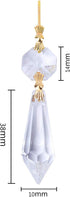 BronaGrand 20 Decoration,38mm,Gold Pieces Replacement Clear Chandelier Icicle Crystal Prisms Octogan Crystal Bead