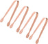 Rose Gold Mini Serving Tongs, Small Stainless Steel Ice Tongs, Pack of 4 for Party Serving