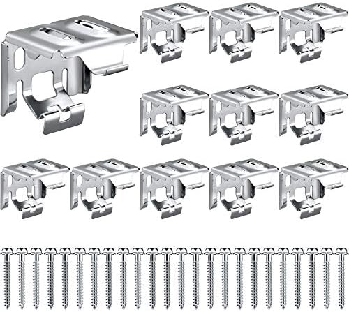 Jetec 6 Pieces Mini Blind Brackets for Window Blinds, with Screws