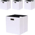 Cube Storage Bins 13×13 Polyester Foldable Box, Set of 4 Large Capacity Organization Baskets for Closet Shelf, Cabinet,