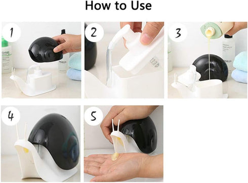 Cute Snail Soap Dispenser - Kitchen Bathroom (120ML) (Brown)