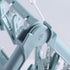 Clothes Drying Hanger with 32 Clips, Drip Foldable Hanging Rack (Light Blue)