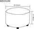 VIENLOVE Round Ottoman Slipcover Polyester Blend Footstool Protector Covers Stretch with Elastic Bottom Feature