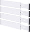 Bamboo Drawer Dividers Organizers, 4-Pack - Adjustable Drawer Divider for Kitchen, Clothes, Bathroom, Office, White