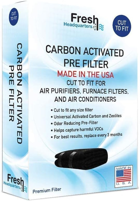 Cut to Fit Carbon Pad Pre Filter Roll for Air Purifiers, Furnace Filters, Trash Cans, and Air Conditioner Filters (1)
