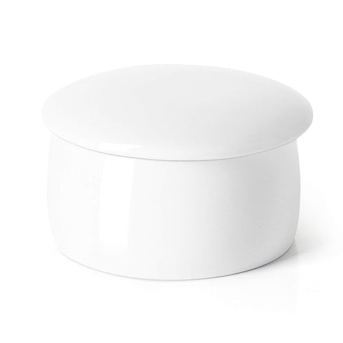 French Butter Crock with Lid for Countertop,Porcelain Butter Keeper with Waterline for Fresh Soft Butter without Refrigeration, White, Better Butter & Beyond