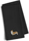 Caroline's Treasures Corgi Black Embroidered Towel Set of 2 for Bathroom, Hand, Face, Tea, Dishcloth