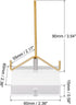PATIKIL 2.4" x 2.4" x 1" Acrylic Display Stands, Display Easel Holder Brass Arm Crystal Display Stand for Mineral Gemstone, Clear