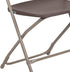 2 Pack 650LB Flash Furniture Hercules Series Plastic Folding Chair - Brown - Weight Capacity Comfortable Event