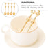 8 Pieces Golden Teaspoon Mini Gold Spoon with Crown, Stainless Steel Coffee Cake Spoon for Afternoon Tea