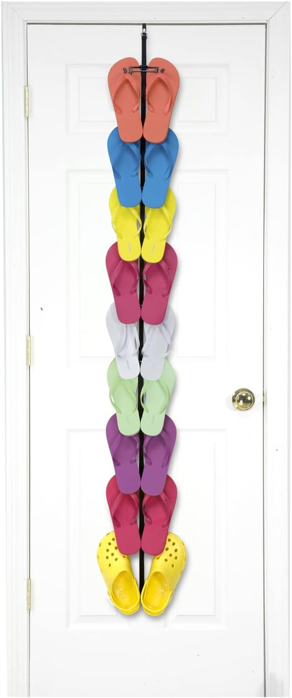Perfect Curve Flip Flop Rack Organizer | Holds 9 Pairs | Over