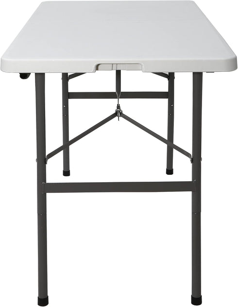 4ft ZENY Portable Folding Table Plastic Indoor Outdoor Picnic Party Camp Dining Table with Handle, White