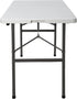 4ft ZENY Portable Folding Table Plastic Indoor Outdoor Picnic Party Camp Dining Table with Handle, White