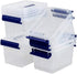 6-Pack Small Plastic Storage Box with Handle, 3 Liter