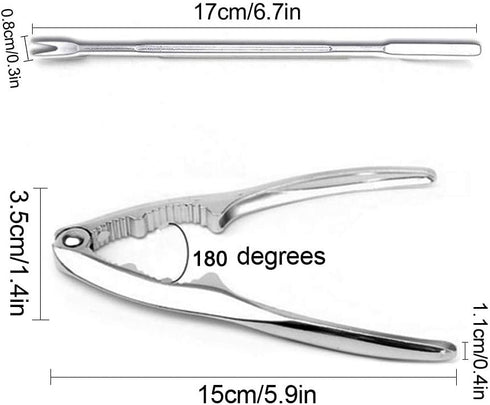 12 Pcs Crab Leg Crackers and Tools Set, Mother's Day Gifts with 2 Crackers, 4 Lobster Shellers, 6 Forks