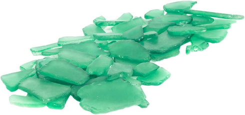 Sea Glass for Crafts – 11oz Green Tumbled Seaglass Decor, Beachglass for Coastal DIY Supply and Nautical Vase Filler