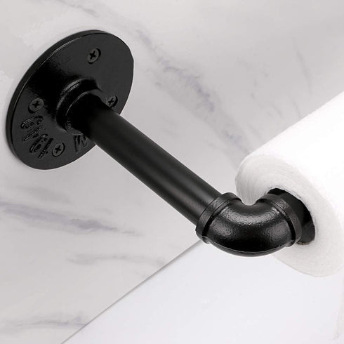Sumnacon Industrial Iron Pipe Paper Towel Holder, Wall Mounted Vintage Style Roll Tissue Holder for Bathroom, Kitchen
