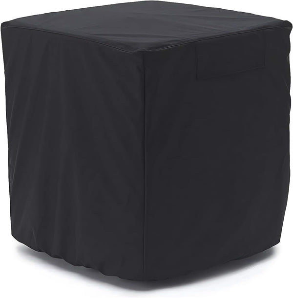 STARTWO Air Conditioner Cover for Outside Units, Durable Waterproof Square AC Cover with Windproof Buckles, Black