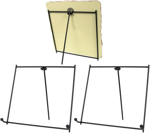 Black Folding Metal Easel, Pack of 3, Traditional Tabletop Stands, Each 5"H X 5"W