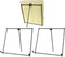 Black Folding Metal Easel, Pack of 3, Traditional Tabletop Stands, Each 5"H X 5"W