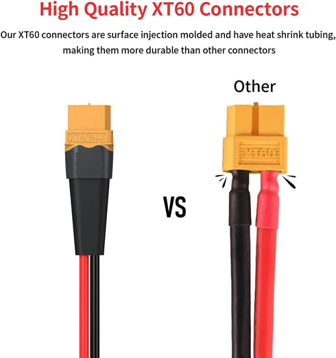 XT60 to Anderson Adapter, 12AWG XT60 Female to Anderson Connector Cable for RC Battery, Solar Power Station, 6FT
