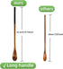 9 Inch 6 AOOSY Wooden Coffee Spoons, Pcs Long Handle Small Wooden Spoons for Stirring, Natural Honey Spoon for Tea