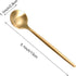 IMEEA Espresso Spoons Gold Demitasse Spoons Stainless Steel Coffee Spoons Mini Teaspoons 5.1-Inch, Set of 6
