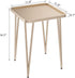Palama Square Side Table - Metal End Table, Easy Assembly Champagne Gold Bedside Table, Perfect for Small Spaces Indoor