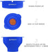 Collapsible Silicone Microwave Hot Air Popcorn Popper Bowl with Lid and Handles - Blue