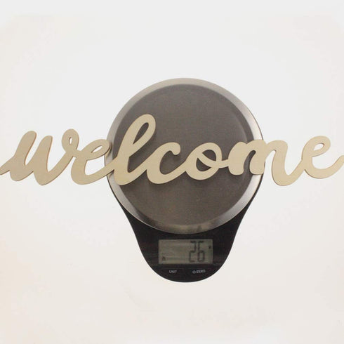 PRETYZOOM 10pcs Farmhouse Welcome Sign Cutout, Unfinished Letter Sign DIY Block Words for Home Wedding