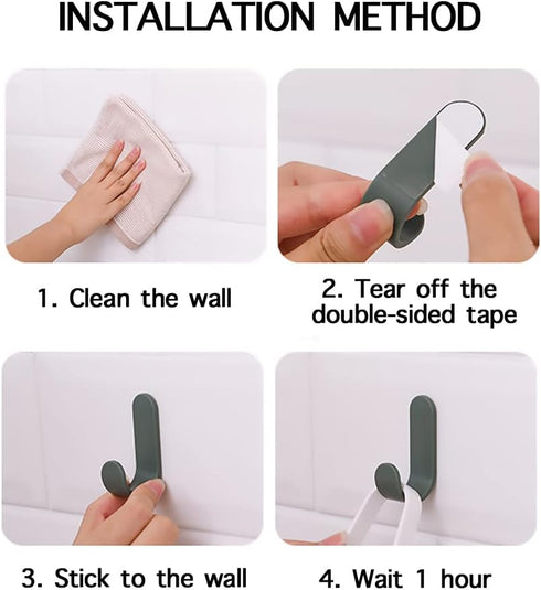 Ducige Office(6 Adhesive Hooks Utility Wall Hooks Key Hooks for Wall Decorative Key Holder Rack Self Adhesive Wall
