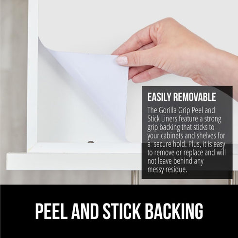 Countertops, 11.8 10 GORILLA GRIP Peel and Stick Paper, Removable Cover for Books, Shelves, Drawers, Cabinets