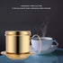 Vietnamese Coffee Filter Maker, Small Stainless Steel French Press Coffee Drip Brewer for Office Cafe (Gold)