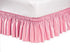 Pleated Three Sides Fabric Wrap Around Style Egyptian Cotton Elastic Bed Skirt for Twin/Full/Queen/King (Queen, Pink)