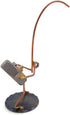 Fishing Nut Collectible Handmade Metal Art Figurine, Desk Accessories, Home Office Décor