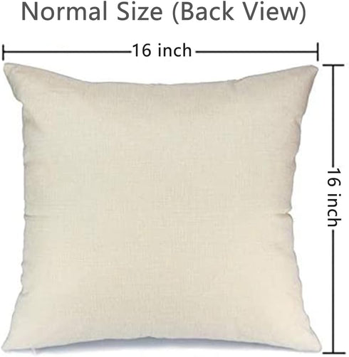 Boho Pillow Covers 16x16 Inch, Vintage Sunrise Throw Pillow Covers, Abstract Arch Terracotta Linen Pillow Cases