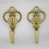 Crown Curtain Wall Hook for Household Clothes Hanging, Window Drapery Medallion Holdbacks, Gold