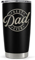 SANDJEST Best Dad Ever Tumbler with Lid - 20oz Insulated Stainless Steel