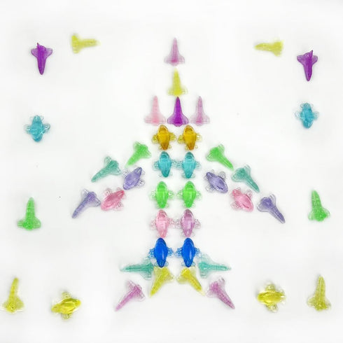 75 9 HappyFiller Pcs Acrylic Mini Planes Small Plastic Airplane Bulk Colors Perfect for Crafting, Party Favors,Home