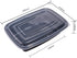 50-Pack Food Prep Containers, 1000ML/34 OZ, Microwavable with Lids, Reusable Plastic Lunch Boxes