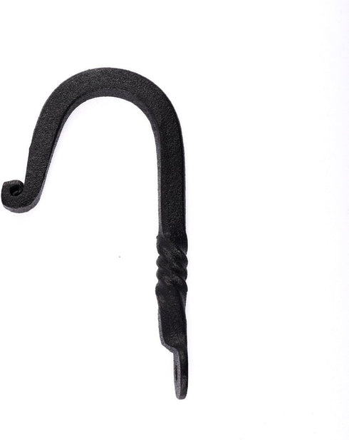 Renovators Supply Black Wrought Iron Bathroom Hooks, 3.5 in., Pack of 3