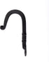Renovators Supply Black Wrought Iron Bathroom Hooks, 3.5 in., Pack of 3