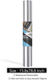Livelynine Brushed Nickel Peel and Stick Wallpaper, Silver Stainless Steel Contact Paper for Appliances, 15.8x78.8 in