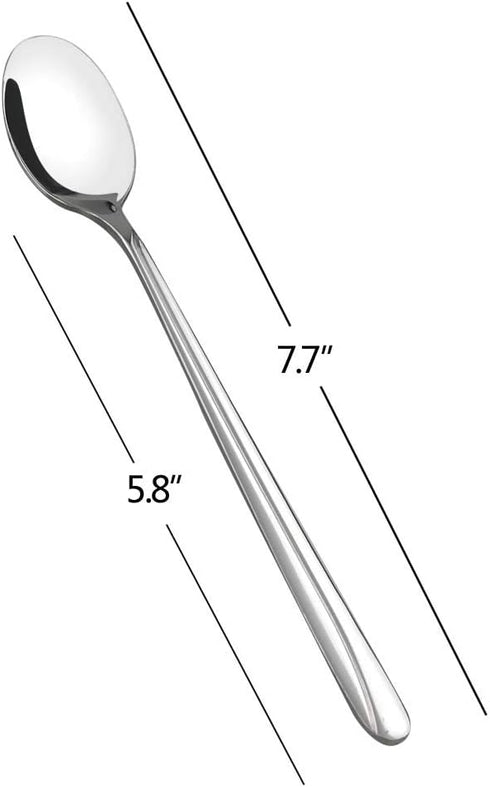 12 Pieces Long Handle Stainless Steel Spoon Set, Ice Tea and Milkshake Spoons