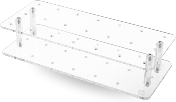 Goabroa Cake Pop Stand, Clear Acrylic Display Stand with 21 Holes for Cake Pop Sticks Under 0.2 inch (5mm) Diameter