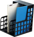 Oxford Decorack Plastic Magazine File, 1 per Box, Black, 2 Dividers, 9W x 10-5/8D x 12H