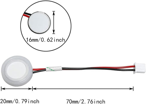 Atomizing Transducer Ceramics Discs ITROLLE 4PCS 16mm Ultrasonic Mist Maker Fogger Ceramics Humidifier Discs With Wires by ITROLLE