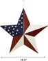 Y&K Decor American Barn Star, US Flag Star Outdoor Metal Barn Patriotic Wall Decoration